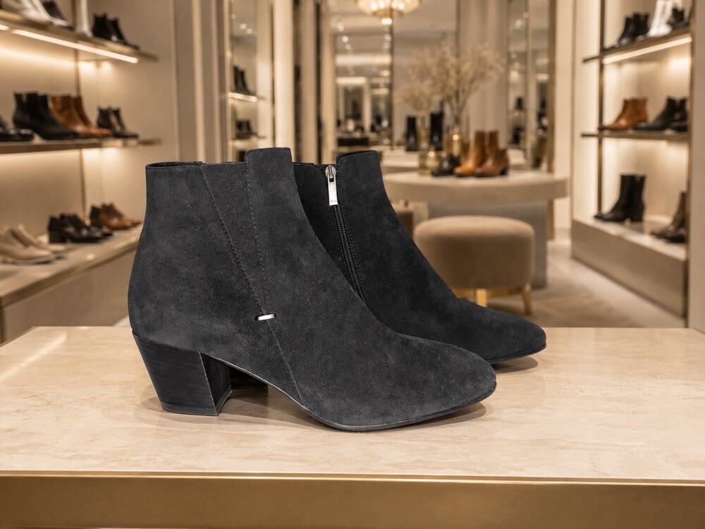 Aquatalia Florine Chelsea Ankle Boots Womens 11 Black Suede Weatherproof Booties